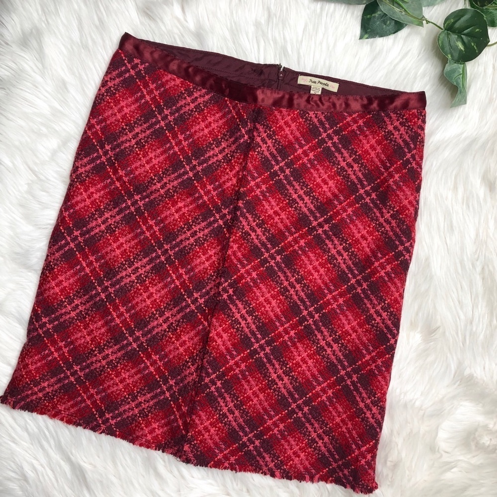Free People Vintage Wool Blend Pencil Skirt 12